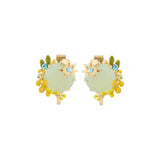Les Nereides Mimosa And Star Anise Clip-On Earrings