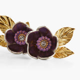 LES NEREIDES Passionflower And Foliage Stud Earrings