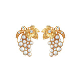 Les Nereides Bunch Of Grapes And Cultured Pearls Clip-On Earrings