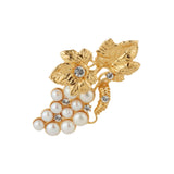 LES NEREIDES Bunch Of Grapes And Cultured Pearls Brooch
