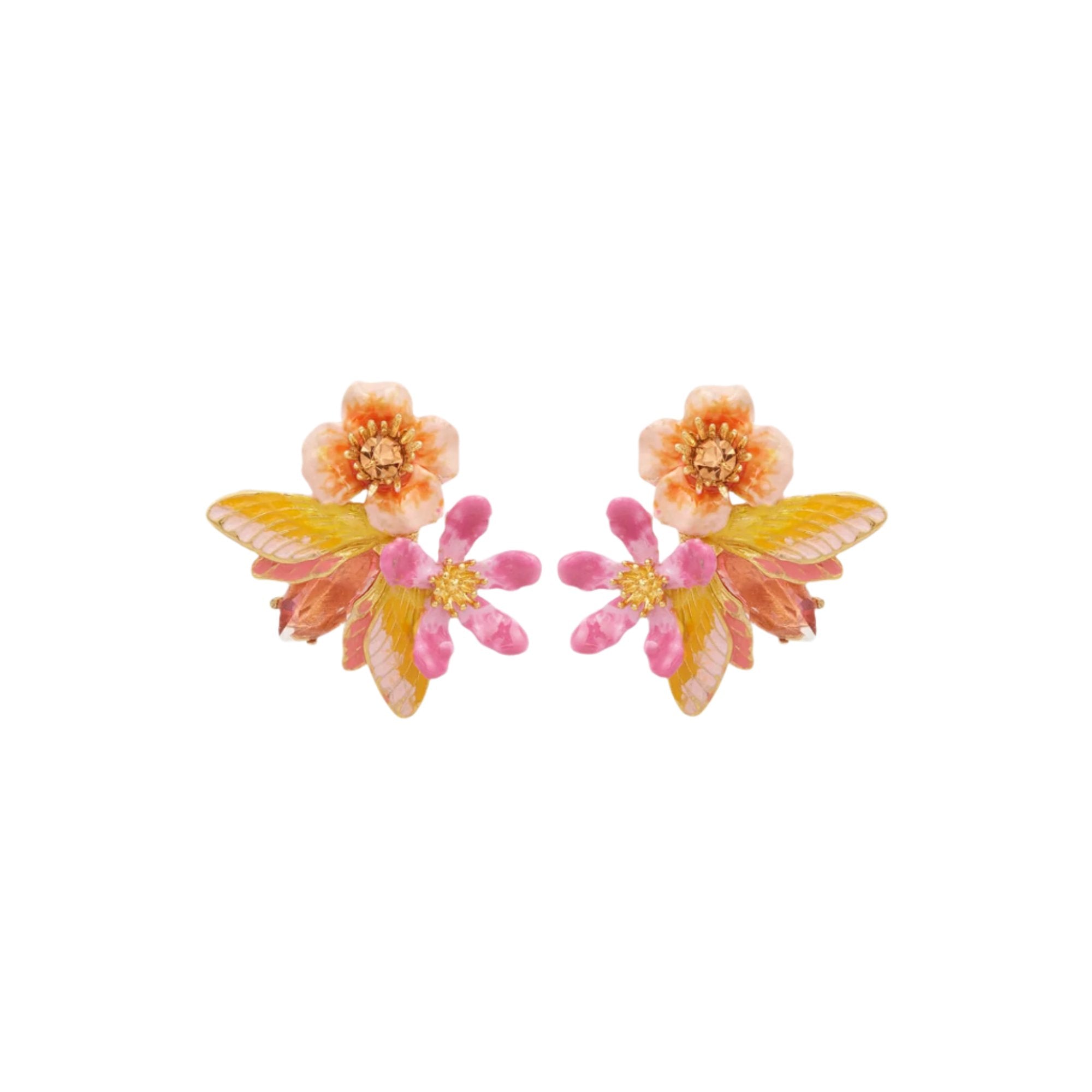 LES NEREIDES Vine Butterfly And Flower Clip-On Earrings | Accessories | Earrings | Fashion Jewellery | Women | Women Earrings | Womens LES NEREIDES Vine Butterfly And Flower Clip-On Earrings | Accessories | Earrings | Fashion Jewellery | Women | Women Earrings | Womens