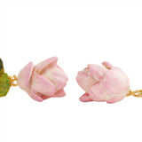 LES NEREIDES Lotus Flower And Water Lily Clip-On Earrings