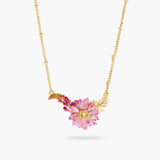 LES NEREIDES Lupine And Lotus Flower Statement Necklace