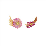 Les Nereides Multicolored Gold-plated brass earrings