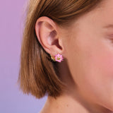 Les Nereides Multicolored Gold-plated brass earrings