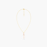 LES NEREIDES Pale Pink And White Ballerina Pendant Necklace