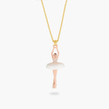 LES NEREIDES Pale Pink And White Ballerina Pendant Necklace