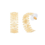 Les Nereides Gold Thread Hoop Earrings