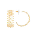 Les Nereides Gold Thread Hoop Earrings