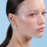 Les Nereides Gold Thread Two-In-One Earrings