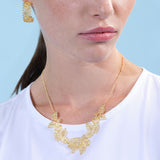 Les Nereides Gold Thread Statement Necklace