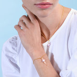 Les Nereides Lilac And White Mini Ballerina Fine Bracelet