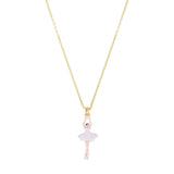 Les Nereides Lilac And White Mini Ballerina Pendant Necklace