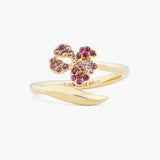 Les Nereides Wine And Roses Iris Adjustable Ring