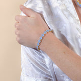 Les Nereides Sky Blue Diamantine Single-Row Luxury Bracelet