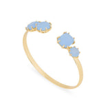 Les Nereides Sky Blue Diamantine 4 Stone Bangle Bracelet