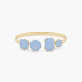 Les Nereides Sky Blue Diamantine 4 Stone Bangle Bracelet