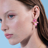 Les Nereides Bearded Iris Post Earrings