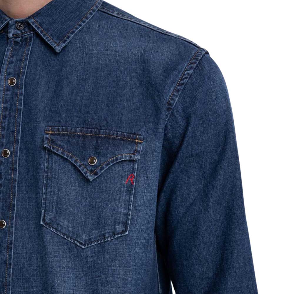Replay Men's Denim Shirt With Pockets