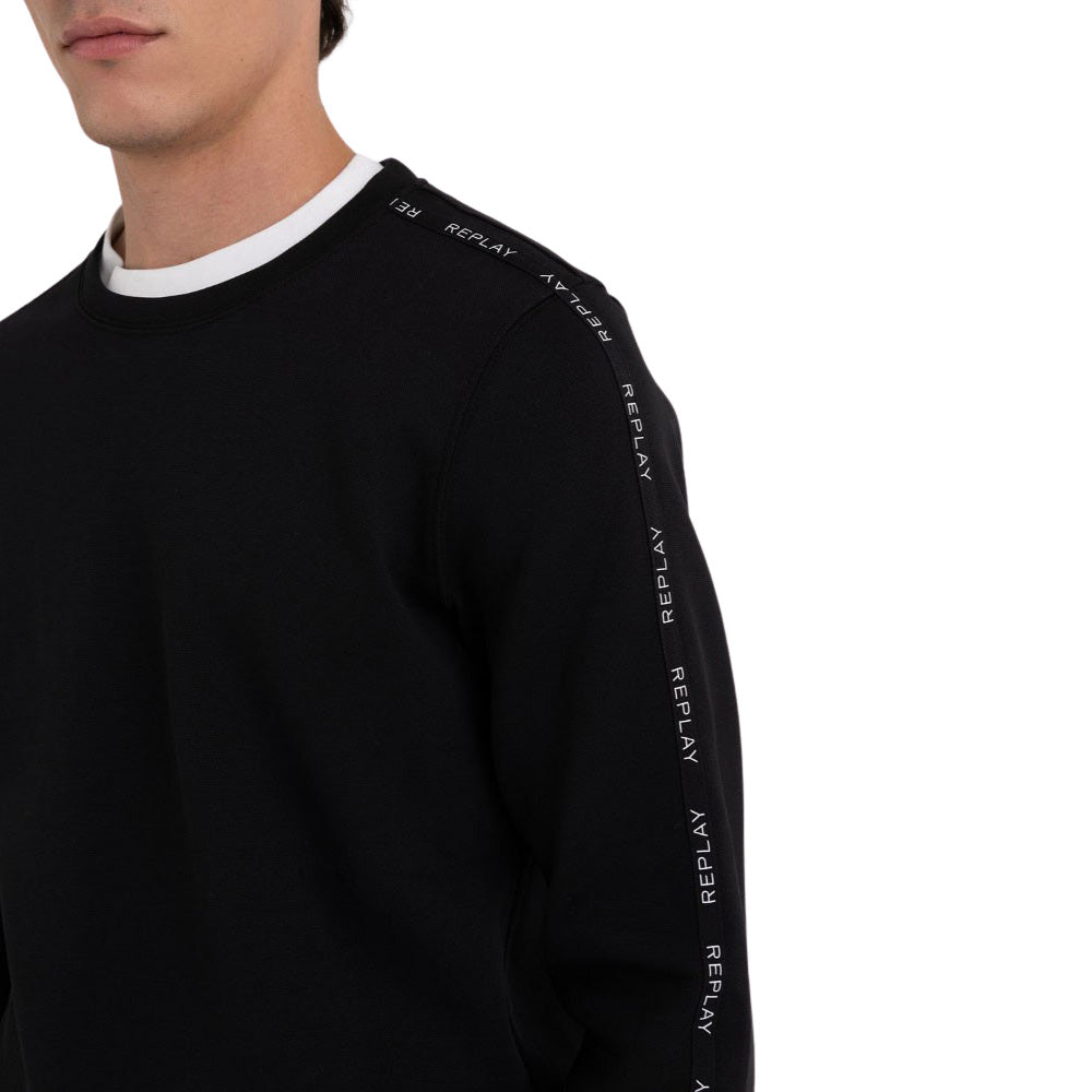 Crewneck Sweatshirt in Cotton Piqué