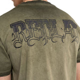 Crewneck T-shirt With Used Effect