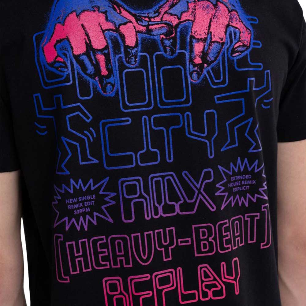 Jersey T-shirt With Fluo Print