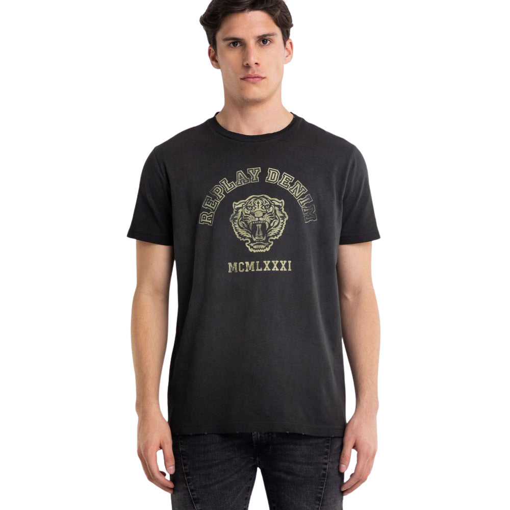 Used-effect T-shirt With Print