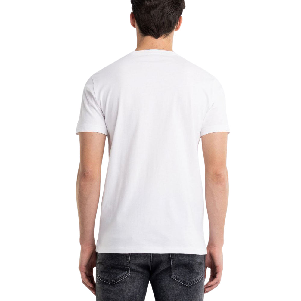 Crewneck T-shirt With Biker Print