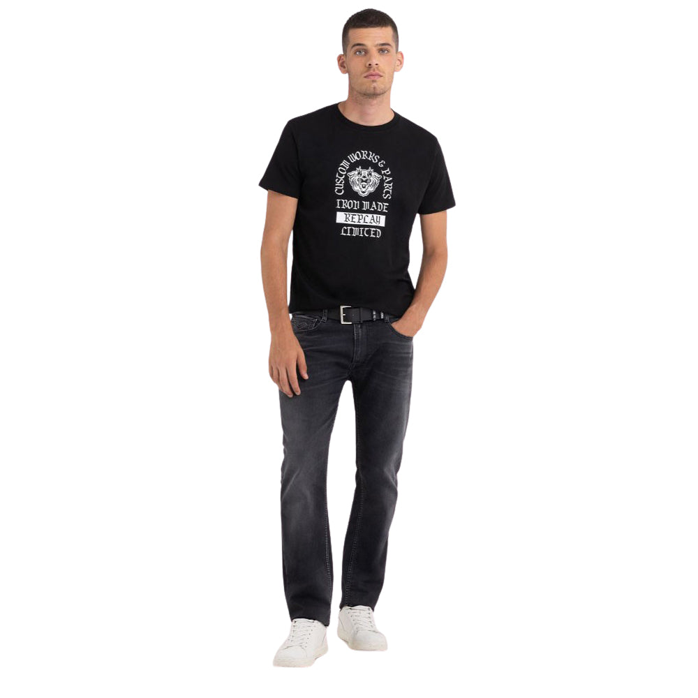 Jersey T-shirt With Biker Print