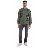 Replay Men's Army Shirt with Appliques