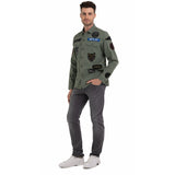 Replay Men's Army Shirt with Appliques