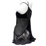 M مارجولين قميص نوم أسود مقاس