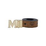 MCM Claus Reversible Flat M Belt Cognac Shiny Gold 1.5 X 51.2 X 0.0 Inches