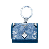 MCM Vintage Monogram Jacquard Airpod Pro Case Blue One Size