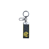 MCM Cubic Logo Leather Keyring Black One Size