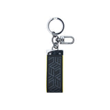 MCM Cubic Logo Leather Keyring Black One Size