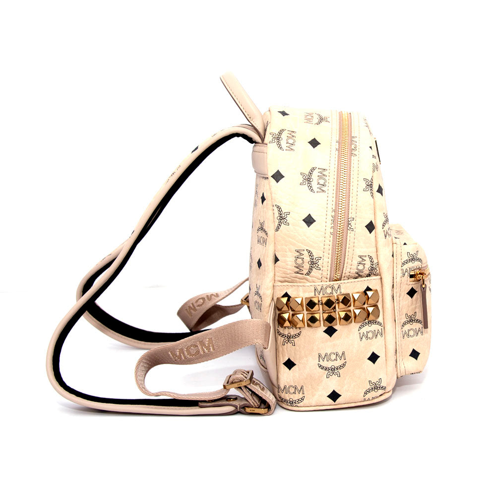 MCM Backpack Beige Mini – Blue Salon - Main Image
