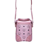 Mini Soft Berlin Mini Crossbody Bag In Visetos - Blue Salon