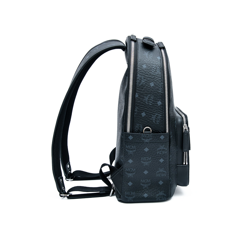 MCM Stark Visetos Backpack Bag Black Small – Blue Salon