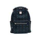 MCM Stark Visetos Backpack Bag Black  Mini