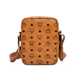 MCM Klara Visetos Crossbody Bag Cognac  Mini
