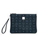 MCM Visetos Print Zip Pouch Black  Medium