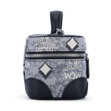 MCM Vintage Monogram Jacquard Crossbody Bag Grey  X-Mini