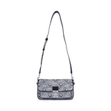 MCM Vintage Monogram Jacquard Crossbody Bag in Grey Medium