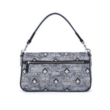 MCM Vintage Monogram Jacquard Crossbody Bag in Grey Medium