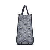 MCM Vintage Jacquard Tote Bag Grey  Large