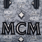MCM Vintage Monogram Jacquard Tote Bag Grey  Small