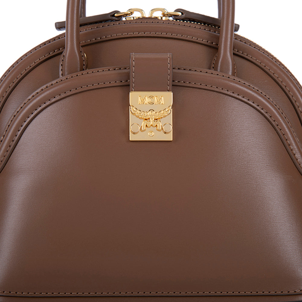 Mcm Large München Tote Bag In Brown
