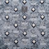 MCM Vintage Monogram Jacquard المعصم البريدي الحقيبة رمادية متوسطة