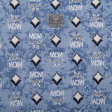 MCM Vintage Monogram Jacquard المعصم البريدي الحقيبة باللون الأزرق المتوسط